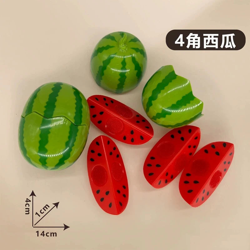 Montessori Simulation Chechele Ingredients Vegetables Fruits Dessert Bread Educational Toy Play House Decompress Educational Toy