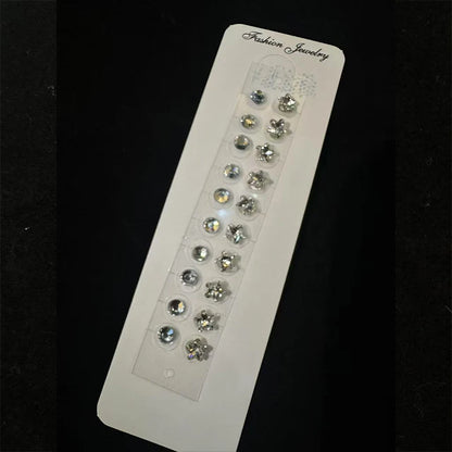 Fashion Bowknot Colorful Rhinestone Pearls Ear Point Stickers Ear Pressure Stick Acupuncture Auricular Ear Stickers Massage