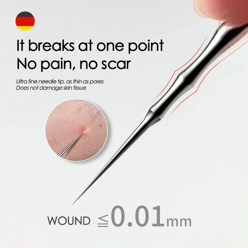 New German Blackhead Clip Tweezers Acne Blackhead Removal Needles Pimples Beauty Artifact Blemish Extractor Remover Needle Tool