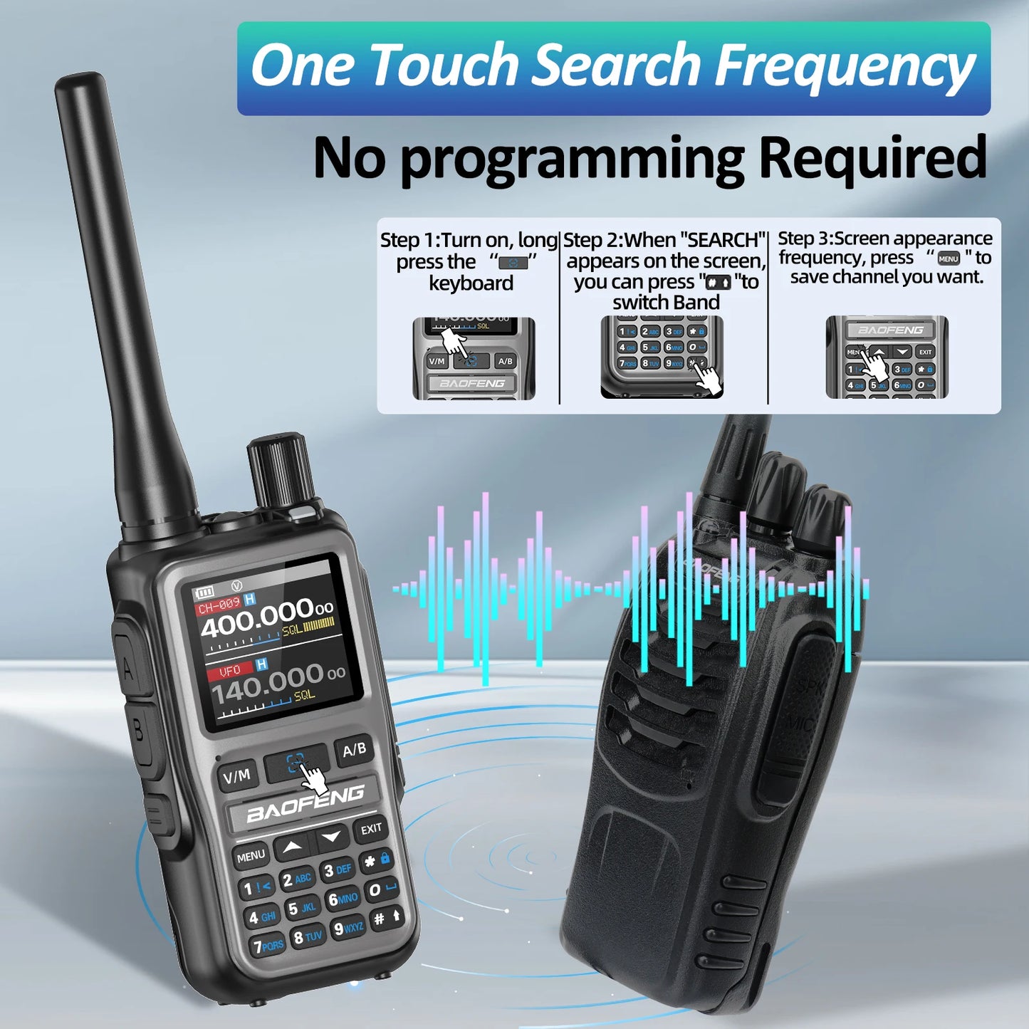 4PACK BAOFENG UV-5R MINI Walkie Talkie Bluetooth Programming Ham Two Way Radio Handheld Long Range Type-C Dual PTT Multi Band