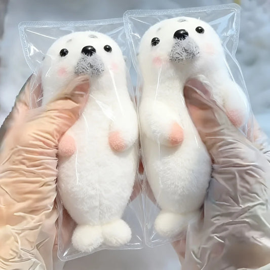 Taba Chubby Seal Squeeze Toy, Plush Seal Kneading Fun Soft Squeeze and Stress-relieving Toy, Cute Desk Decoration, Festival Gift