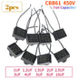 CBB61 Fan Capacitor 450V 1UF 1.2UF 1.5UF 2UF 2.5UF 3UF 4UF 5UF 6UF10UF Ceiling Fan Motor Run Rectangle Capacitor CBB 61