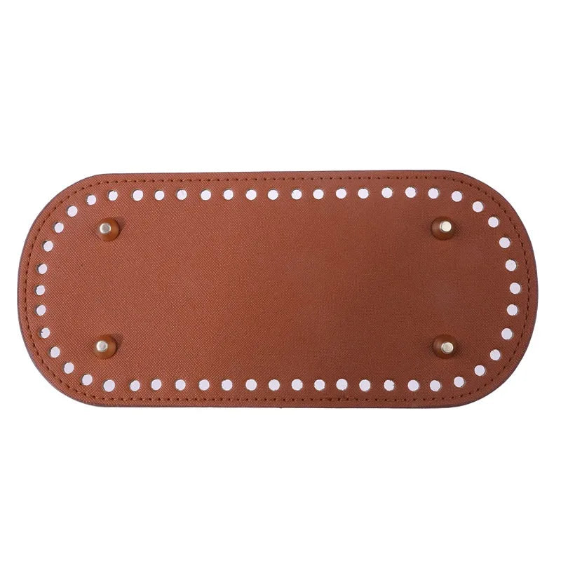 22*10Cm Oval Bottom For Knitted Bag PU Leather Bag Accessories Handmade Bottom DIY Crochet Bag Bottom Solid Color Bag Part NEW