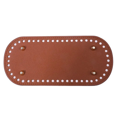 22*10Cm Oval Bottom For Knitted Bag PU Leather Bag Accessories Handmade Bottom DIY Crochet Bag Bottom Solid Color Bag Part NEW