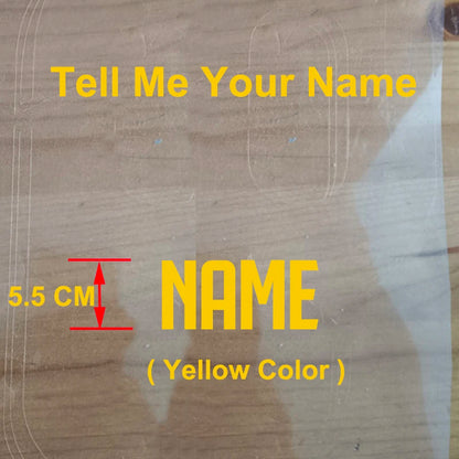 5.5CM Sport Shirt Letter Stickers Custom Football Jerseys Name Volleyball Soccer Clothes Name Patches Thermal Transfer White