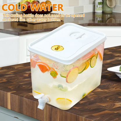 3.5-10L Cold Water Kettle with Faucet Refrigerator Cool Water Bucket Lemonade Bottle Beverage Water Dispenser Drinkware Outdoor