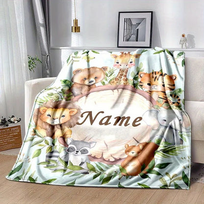 1pc Creative Blanket, Custom Name Blanket, Soft Blanket for Bedroom Sofa, Room Decoration Gift