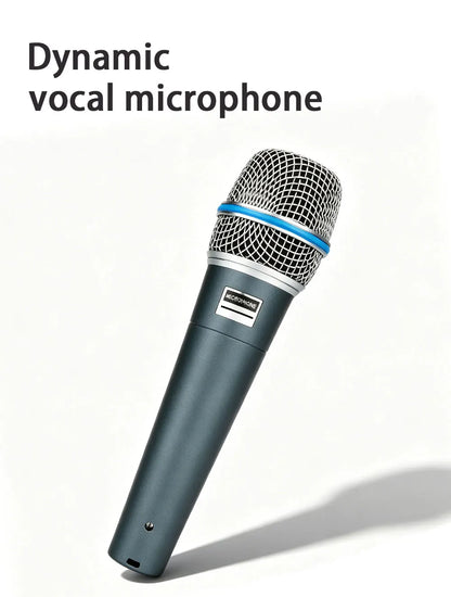 BA Dynamic Heart-Shaped Microphone 57A, Metal Construction, Suitable for Stage Singing, Compatible with Shure Karaoke BBOX