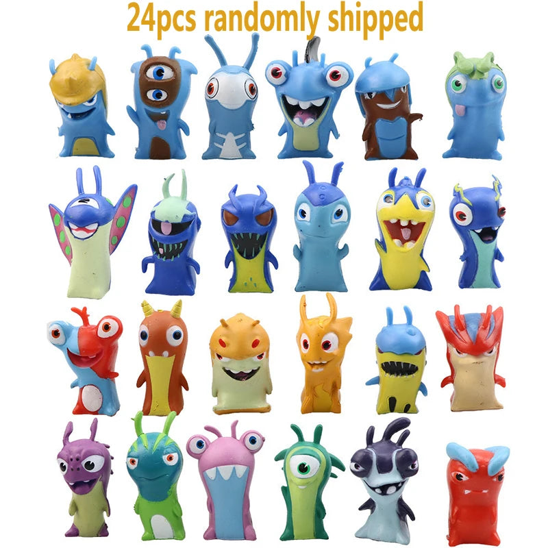 24pcs Slugterra Slug Magic Beast Monster Kawaii Cute Anime Character Model Series Toy Gift Children Adult Cartoon Elf Anime Toy