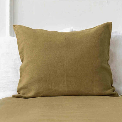 100% French Linen Soft Breathable Pillow Covers Decorative Square Throw Pillow Covers for Bed Couch Sofa Envelope Closure