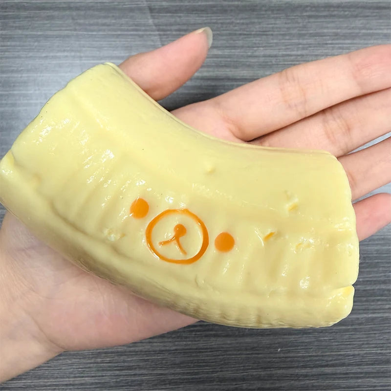 Handmade Squishy Toys Cute Radish Pineapple Banana Shaped Bear Slow Rising Stress Relief Squeeze Toys Food Grade Silicone