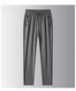 Men's Ice Silk Casual Pants Summer Quick Dry Lightweight Joggers with Zipper Pockets Elastic Waist Sports Trousers for Running F