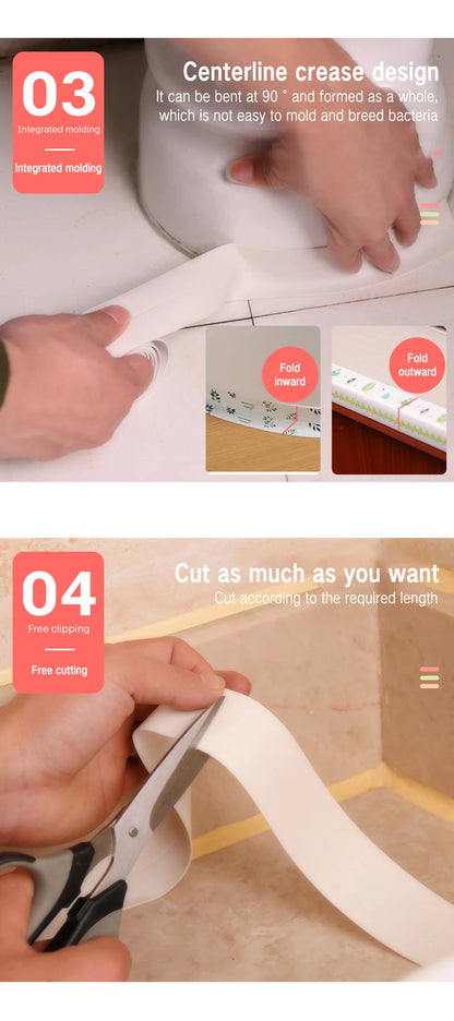 Sealing Tape For Bathroom Kitchen Accessories Shower Bathtub Caulk Strip Self Adhesive Waterproof Wall Sticker Sink Edge Tape