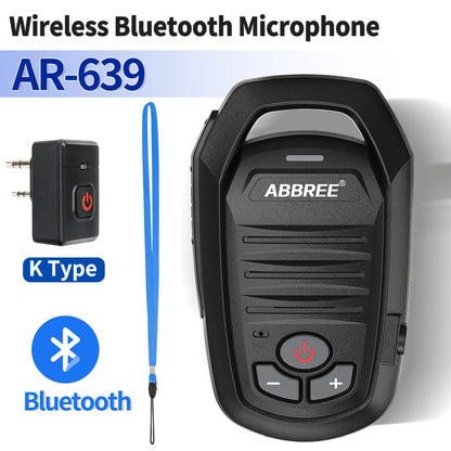 ABBREE Walkie Talkie Bluetooth Wireless Speaker Mic For Baofeng UV-5R UV-5RH UV-21 PRO V2 Quansheng UV-K5 (8) UV-K6 Ham Radio