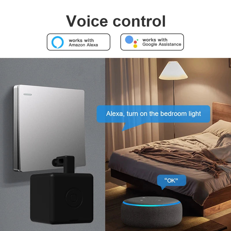 Tuya Zigbee Smart Fingerbot Switch Bot Remoter Garage Curtain Button Robot BLE Pusher Work With Alexa Google Home Voice Assitant