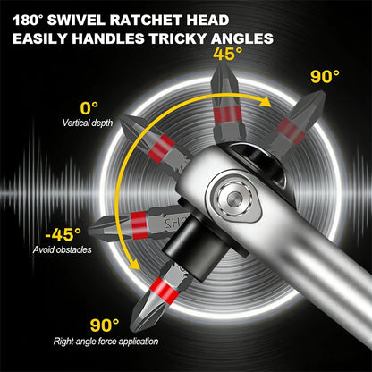 2026 New Ratchet Screwdriver Set Magnetic Wrench Semi-automatic Multi-purpose Sleeve Toolbox Bicycle Repair Tools DIY Tools Kit