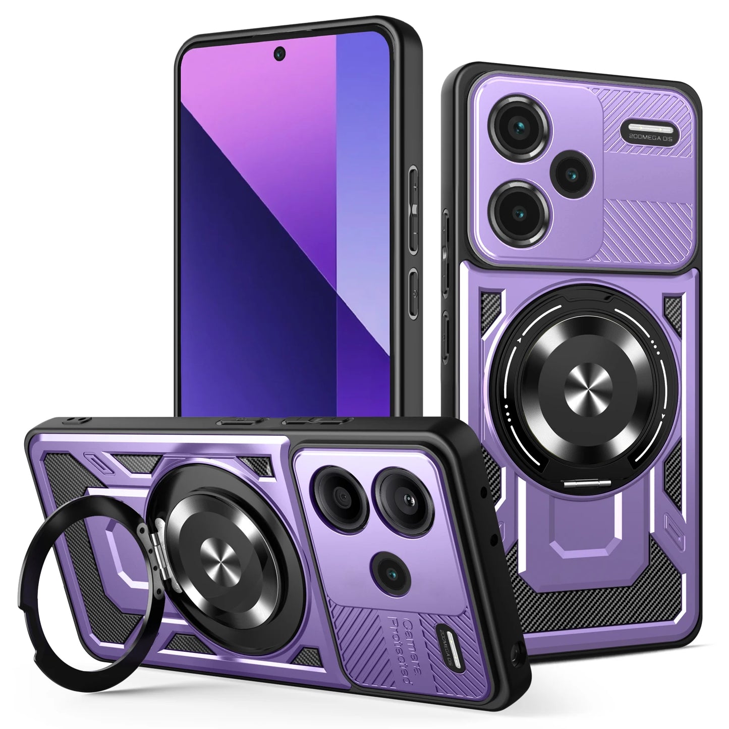 For Redmi Note 13 Pro Plus Case Armor Shockproof Phone Cover for Xiaomi Redmy Note13 Pro + Plus 5G Car Magnetic Holder Funda
