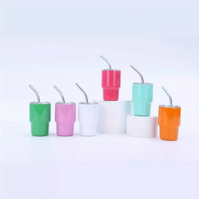 Stainless Steel Water Cup, Portable Mini Sippy Water Bottle, Suitable For Outdoor Camping, Picnic