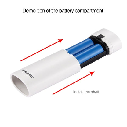 HAWEEL Phone Power Bank Box DIY 2x 18650 Battery 5600mAh Power Bank Shell Box with USB Output & Indicator, , Battery Not Include