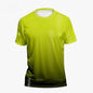 Hot selling men's summer badminton training gradient print comfortable and breathable round neck T-shirt outdoor sports top
