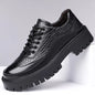 Retro Brown Men's Banquet Leather Shoes Thick Soled Wear-resistant Work Shoes2025 Classic Brand Men's Business Dress Shoes