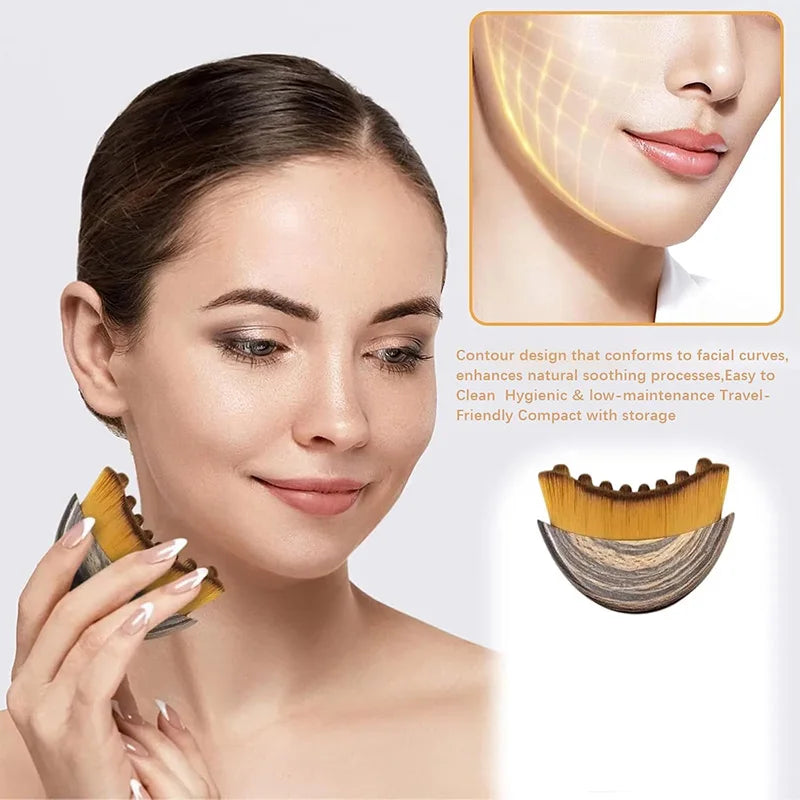 Lymphatic Contour Face Brush,Chin &Jawline Sculpting,Drainage Massager for Face,Ergonomically Designed to Fit The Skin Precisely