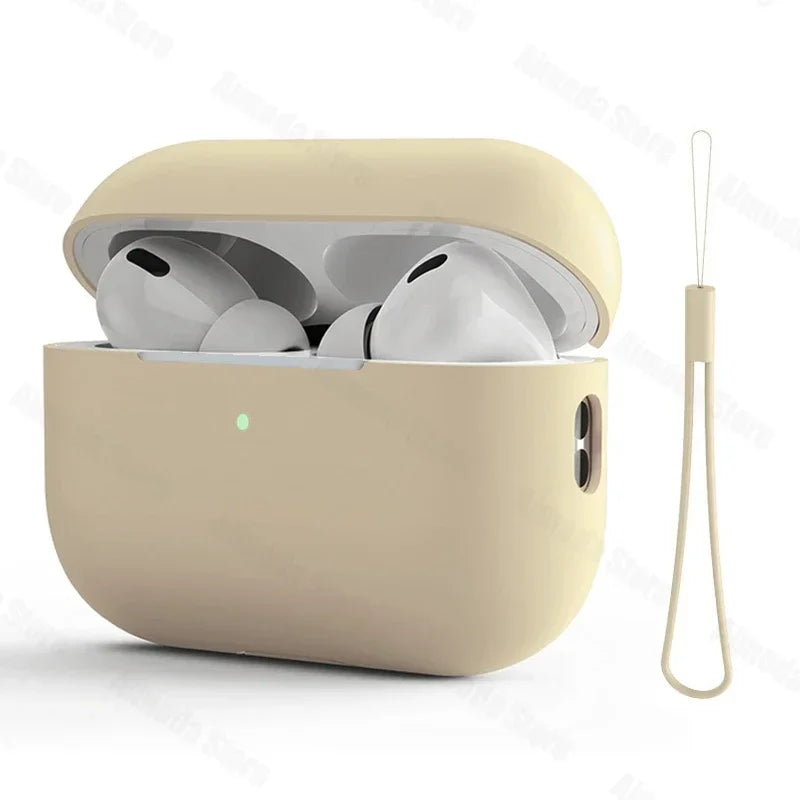 Dla AirPods Pro 2 Etui Płynny Silikon Pokrowiec Na AirPods 3 Pro 2 Etui Miękkie Słuchawki Ochronne Funda dla AirPod Pro 2 Pro2 Pokrowiec