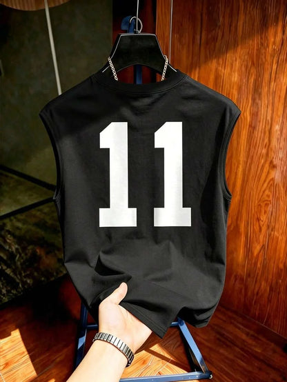 Summer New Football Outdoor Beach Men's Fashionable Sleeveless T-shirt Casual Beach Clothing Men's Short Sleeved Summer Vest