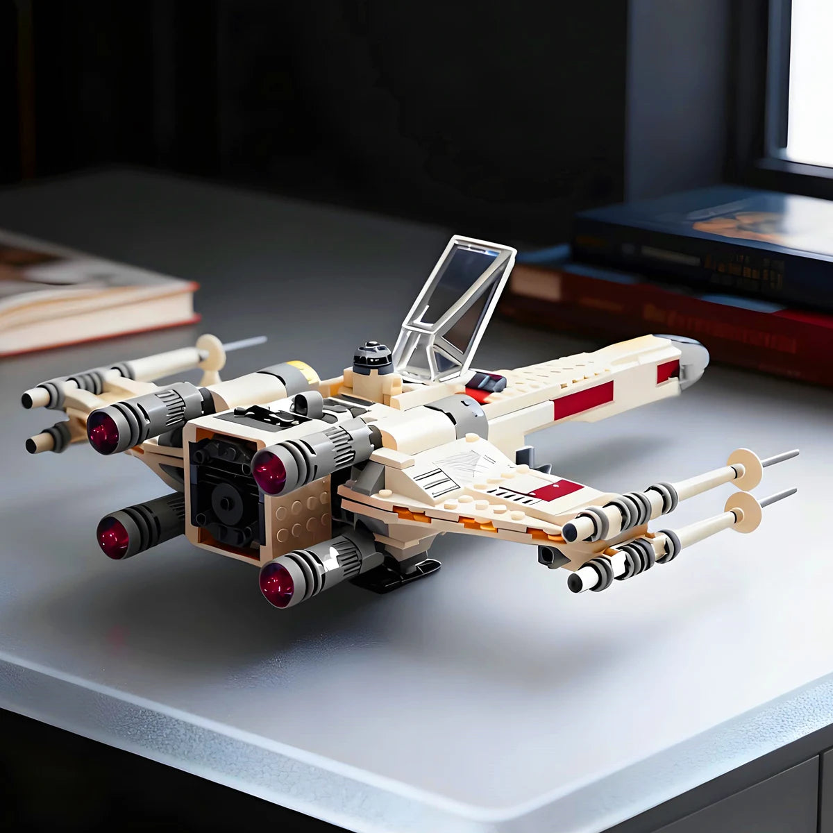 NEW IN STOCK Spaceship T-65 Aircraft Fighter Space StarFighter Building Blocks Toys for Gift