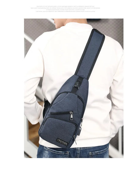 Chest Bag Men's One Shoulder Crossbody Bag Large Capacity Outdoor Sports Leisure Fashion Small Shoulder Bag Backpack Men's