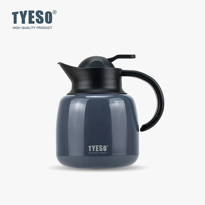 Tyeso Pumpkin-Shaped Thermos Steel Insulated Tea Infuser Hot Cold Water Bottle Removable Infuser 304 Stainless Large Capacity