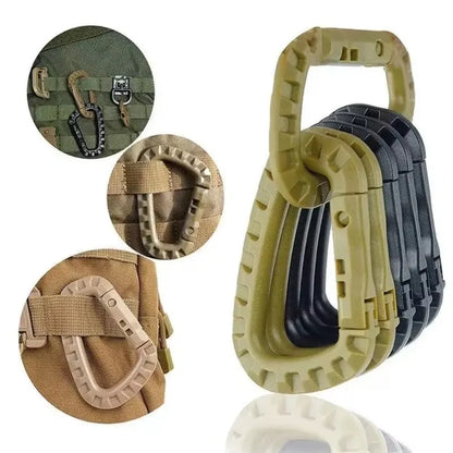 1-10Pcs Military tactical carabiner Clips Accessories D-Ring Buckle Mountaineering Carabiner Backpack Hanging Key Outdoor gadget