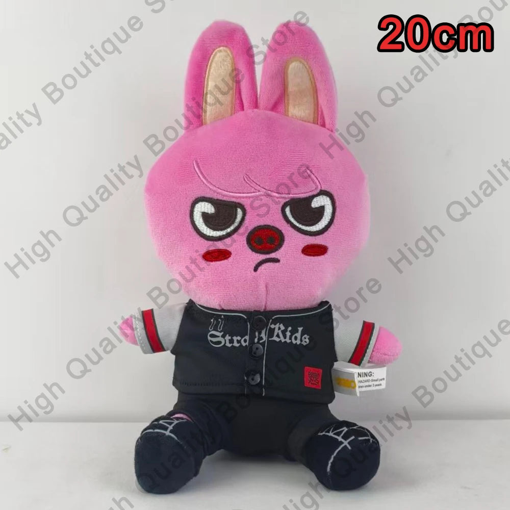 8pcs Skzoo Plush 25cm Kpop Cartoon Stuffed Animal Plushies Stray Kids Plush Doll Toys Kawaii JYP Adults KZ Fans Keychain  Gift