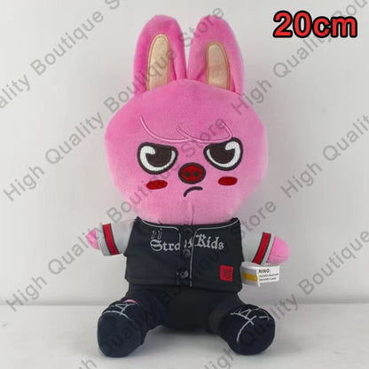8pcs Skzoo Plush 25cm Kpop Cartoon Stuffed Animal Plushies Stray Kids Plush Doll Toys Kawaii JYP Adults KZ Fans Keychain  Gift