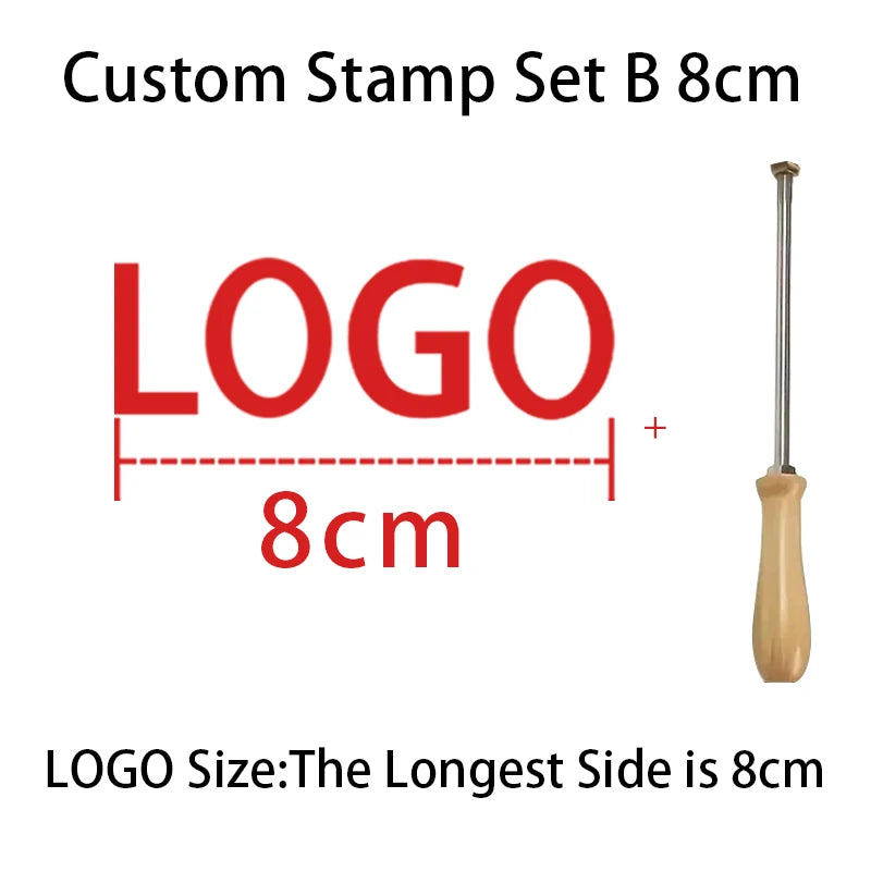 Personalized Leather Stamp Custom Logo Branding Iron Stamps Heating Brass Embosser Seals DIY Wood Cake Hamburger Craft Handmade