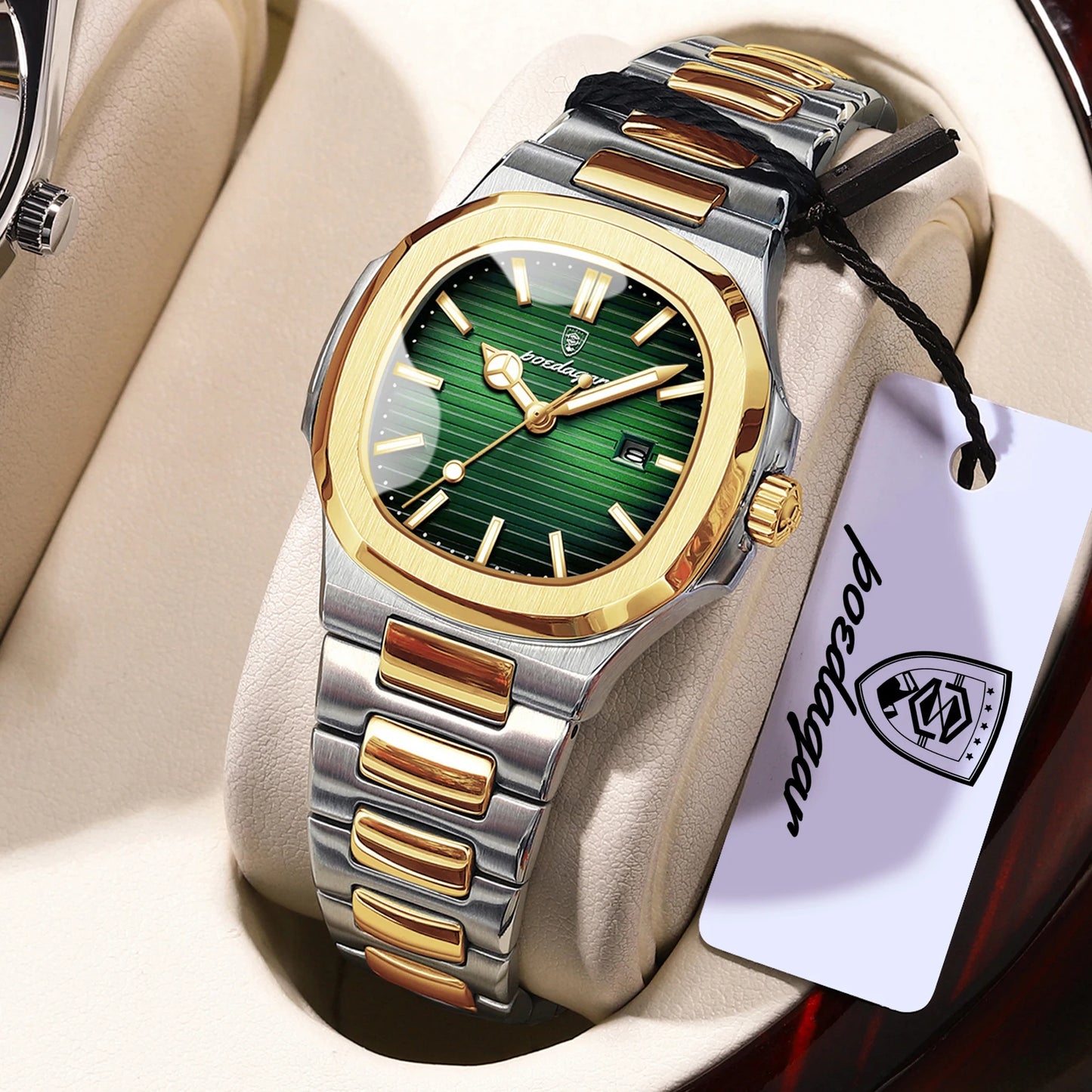 POEDAGAR Fashion Square Watches For Woman Waterproof Luminous Date Ladies Watch Stainless Steel Luxury Quartz Women's Wristwatch