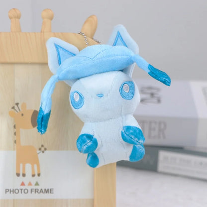Pokemon Plush Keychain Anime Jigglypuff Gengar Sprigatito Urchin Mimikyu Sylveon Mew Umbreon Rowlet Stuffed Plushies Toys Gifts