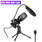 Professional Condenser Microphone Kit, RGB Lighting & Tripod Stand, Perfect for Streaming, YouTube, Podcasts & Recording