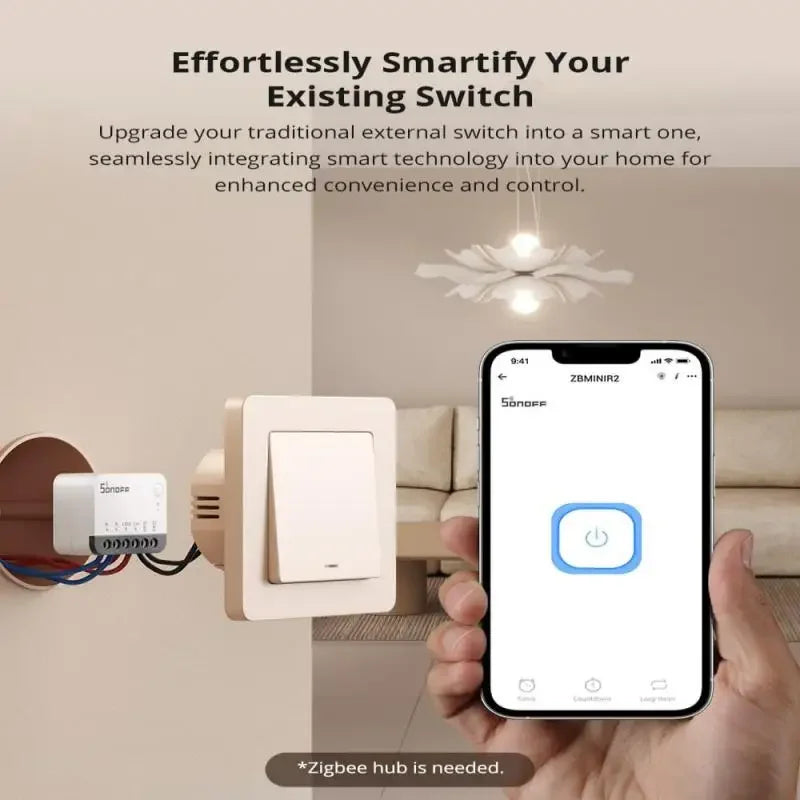 SONOFF ZBMINIR2/ZbminiL2 With/no Neutral Smart Zigbee Switch Two-Way Control Work With Alexa Google Home Yandex Alice Smartthing