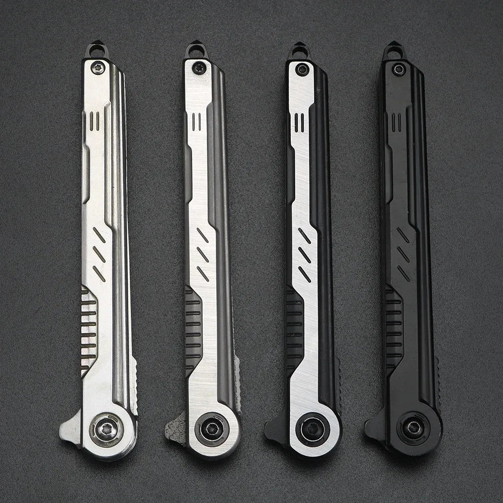 2025 NEW M390 Steel Feather Pattern Folding Knife Outdoor Camping Pocket Knife Portable Fruit Knife High Hardness Folding Knife