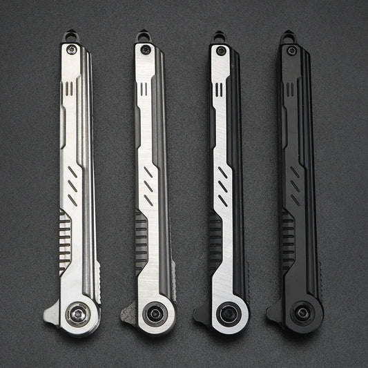 2025 NEW M390 Steel Feather Pattern Folding Knife Outdoor Camping Pocket Knife Portable Fruit Knife High Hardness Folding Knife