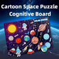 Solar System Puzzle for Kids  Wooden Cognitive Board  Early Learning Space Toys  Montessori Astronomy Toy  Safe Non-Toxic Puzzle
