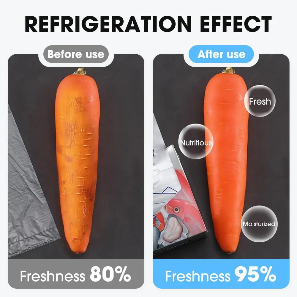 10Pcs/Set Aluminum foil fresh-keeping bag sealed antibacterial refrigerator food freezing storage bag zipper seal