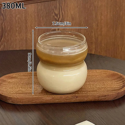 Transparant Drinking Glass Cup Creative Wave Shape Iced Coffee Tumbler Cup Juice Milk Tea Mug Drinkware Water Glasses Ripple Mug