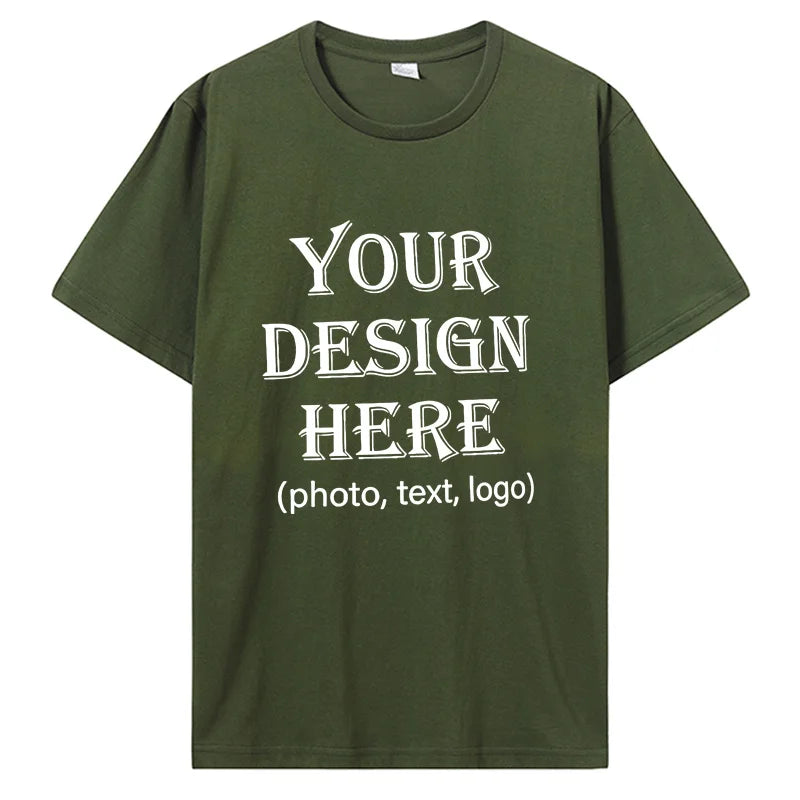 Custom Personalized Front And Back Add Your Own Text Design T-Shirt Cotton Harajuku Tee DIY Your Like Photo Or Logo Tshirt