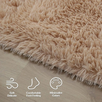 Pink Bedroom Carpet For Children's Room Cute Girls Floor Soft Mat Living Room Decoration White Fluffy Large Kids Bedside Rugs