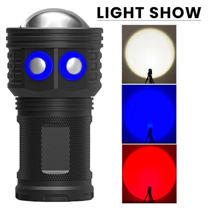 Asafee DRC01 COB LED 6000LM 80M Underwater Diving Flashlight White Red Blue 80° Light 500M Range Torch IPX8 Waterproof Lantern