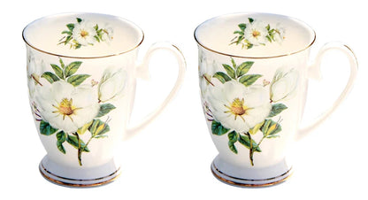 300ML, bone china funny coffee mugs, porcelain floral painting, vintage countryside espresso cups, drinkware taza tea cup art