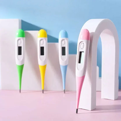 Digital Thermometer with Soft Tip, Oral & Armpit Temperature Test for Baby Adults, Home First Aid Fever Detection Tool