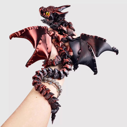 2026 New Hot Sale 3D Printed Big Horn Dragon Model Toy Articulated Joints Action Figure Party Decoration Craft Gift Wholesale